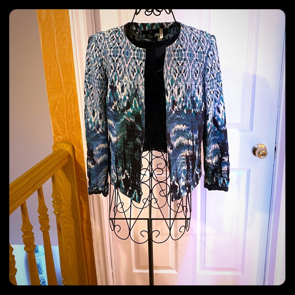 Blue print blazer